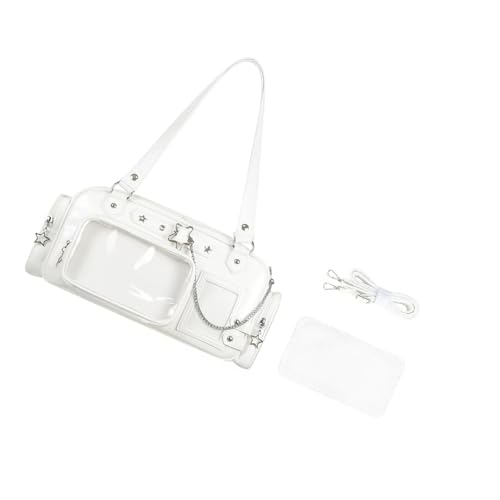 Sac à bandoulière Otaku en cuir PU avec fenêtre transparente pour femme