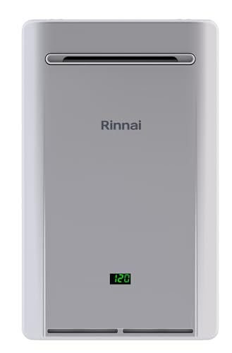 Image of Rinnai RE160eN Non-Condensing Natural Gas Tankless Water Heater, Up to 6.6 GPM, Outoor Installation, 160,000 BTU