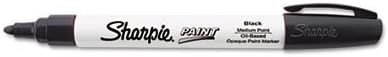 Sharpie Marcador de pintura permanente, punta media, negro. Se vende como 2 paquetes de 1  total de 2 unidades cada uno