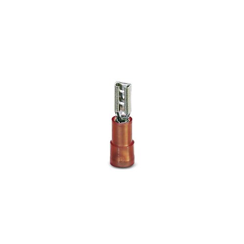 Spina piatta con manicotto, Rosso, 0,5 – 1,5 mm², 2,8 X 0,5