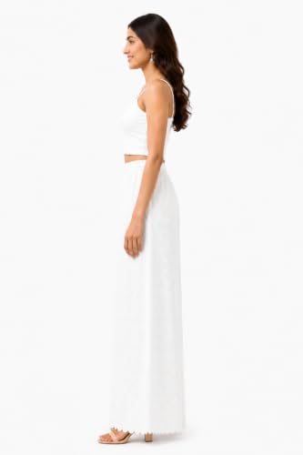 Image of Women's Premium Chicken Palazzo Pants | Wide Leg Flared Fit | Elastic Waist | Full Length Ethnic Bottom Wear | Free Size