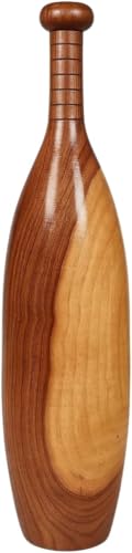 Image of Traditional Wooden Oval Shaped Mugdar for Strength Training and Agility, Indian Exercise Club, Premium Teak Wood Construction (4, Kilograms)
