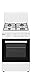 Corberó CCSF45020BW Cocinas Plus 50 cm Dimensiones 86 x 50 x 56, Capacidad 43L, Gas Butano, Color Blanco, 4 Fuegos