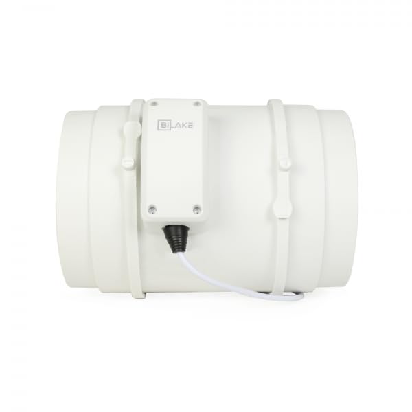 Extractor de aire en línea Bilake para conducto circular/tubular de 200mm 95/120W