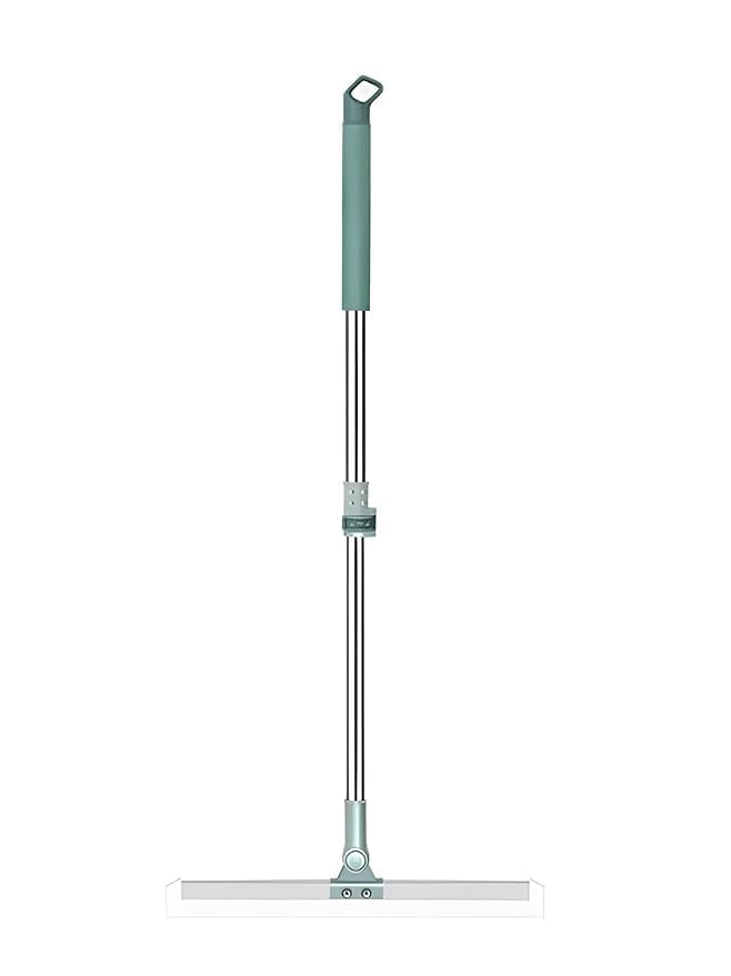 - 50-Inch Rotating Floor Squeegee, Heavy Duty Bathroom Wiper with 180-Degree Swivel Head, Sage Green