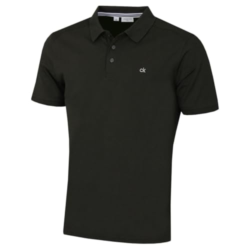 Calvin Klein Polo de Golf con Cuello Acanalado de Campus - Cazador Verde - M