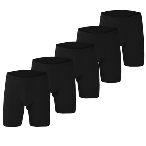 Men's 5-Pack Boxer Briefs - Mid-Rise, Anti-Chafing Stretch Cotton, Breathable Athletic Underwear in Assorted Colors (Black/Gray/Light Grey) - Available in S-XXL