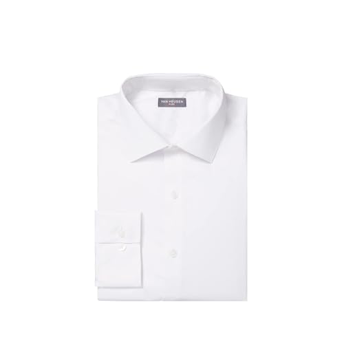 Van Heusen Men's Dress Shirt Slim Fit Ultra Wrinkle Free Flex Collar Stretch3