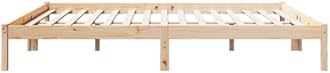 vidaXL Solid Pine Double Bed Frame - Extra Long 180x220 cm, Sturdy Legs, ic Charm, Optimal Mattress Support