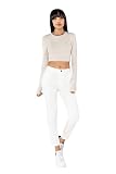 Nina Carter J250 damskie spodnie chinosy o średniej wysokości pasa Slim Fit stretch bawełniane – stylowe codzienne spodnie do noszenia na co dzień, L