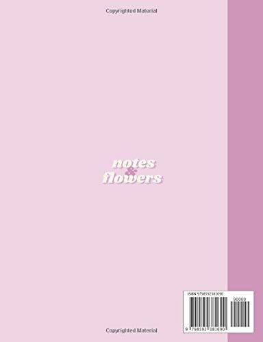 Notebook: Notes and Flowers - Pink, Yellow and Green Lined Notebook - Image 2