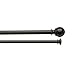 Amazon Basics Adjustable Curtain Rods for Windows, Round Finials, 1-Inch Double, 72