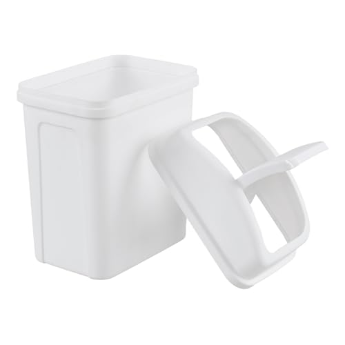 Image of 7 Liter Swing Lid Garbage Can, 1.8 Gallon Small Plastic Slim Trash Bin, White