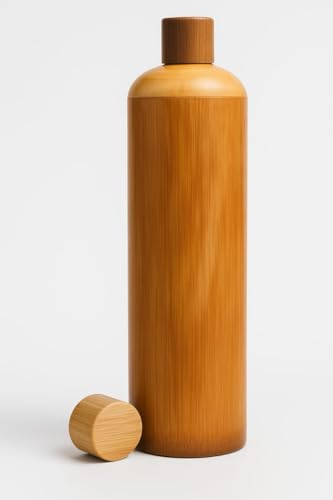 Image of bamboo water bottle 750ml, BPA-Free, Leakproof, Ideal for Gym, Office, and Travel