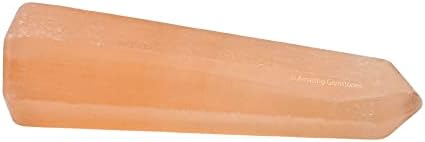 Amazing Gemstone Orange Selenite Crystal Towers ~ Natural Healing Crystal Point Obelisk for Reiki Healing and Crystal Grid (3" to 4" INCH) — view 2