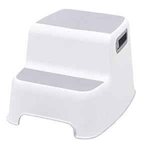 Ubbi Wide 2 Step Stool for Kids Toddler Stool for Toilet Potty Training Slip Resistant Soft Grip for Safety