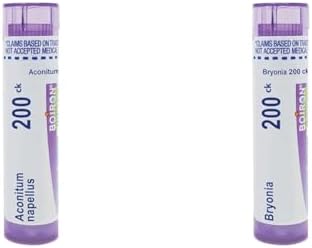 Boiron Aconitum Napellus 200C 80 Pellets and Bryonia 200C 80 Pell...