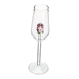 ARTSEWPLY Copa de Estilo Europeo Cristal Rosa con Base Copa de Champán para Fiestas Bodas y Uso Doméstico Vidrio Seguro para Bebidas Variadas