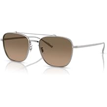 Oliver Peoples 0OV1349ST Avison 5036GN Silver/Sandstone Gradient Polarized Square Mens Sunglasses