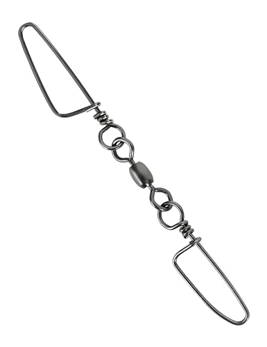 BLUEWING Double Snap Swivels 300lbs Stainless Steel Coastlock Fishing Snap Swivels High Strength Saltwater Fishing Tackle Connector, 10pcs