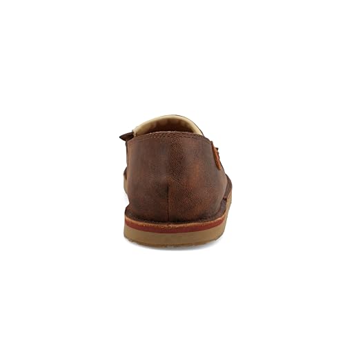 Image of Twisted X Women's Slip-On Loafer, Moc Toe, Chocolate Bomber & Tooled Brown, 7.5 M
