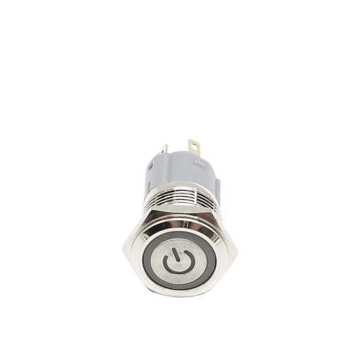 Interrupteur métallique 16mm bleu 24V avec finition soignée et robuste - 3