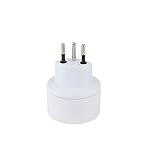 Swiss Plugs EU Socket Adaptador Convertidor Swiss European Travel Enchufe Suiza Suisse 3Pin Convertidor Electrical Plug - (Standard: Swiss Plug/Color: White)