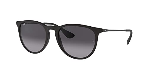 Ray-Ban RB4171 Sunglasses Bundle: RB 4171 ERIKA 622/8G Erika Rubber Black Light Grey and Eyewear Cleaning Kit