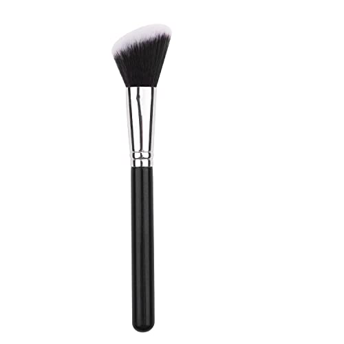 IPRESTA Angled Blush Brush Black Shinny Wood Handle Brush for Contour, Blush and Bronzer Makeup Application (F09)