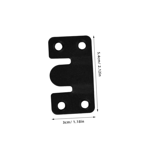 Image of SEWACC Interlocking Flush Mount Bracket Stainless Steel Photo Frame Buckle Heavy Duty Picture Hangers Wall Support Buckle Black Mounting Hooks