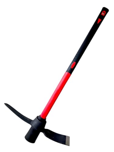 5lb Mattock Pickaxe Digging Hoe with Fibreglass Handle Heavy Duty Non-Slip Ideal for Gardening & Builder Work 92cm Length