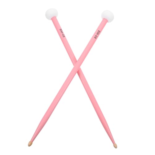 1 par de baquetas de percusión con cabeza doble de fieltro, agarre cómodo para instrumentos de percusión como timbales y baterías, accesorios para bateristas para rendimiento suave y efectos de sonido versátiles