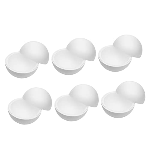 DOITOOL 6 Piezas suministros de artesanía de navidad decoración casa decoración fiesta bolas de poliespan Adornos de mesa poliestireno espuma bolas de arbol de navidad bolas blancas