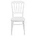 Flash Furniture HERCULES Series White Resin Stacking Napoleon Chair