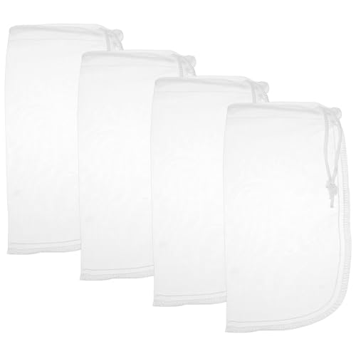 Image of QfwdfcTrenz 4 Pack 180μm Aquarium Filter Bags Aquarium Filter Bag Mesh Bags Drawstring Media Bag for Aquarium Purigen Packets for Aquarium Filter 7.5 * 3.6 inch Extra Fine Filter Impurities