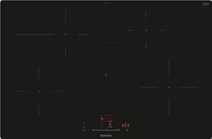 Siemens EH801HFB1E iQ300, Smartes Induktionskochfeld, 80 cm, Schwarz, flächenbündig, TouchSlider, Dunstabzugsautomatik – das perfekte Zusammenspiel von Kochfeld und Dunstabzugshaube