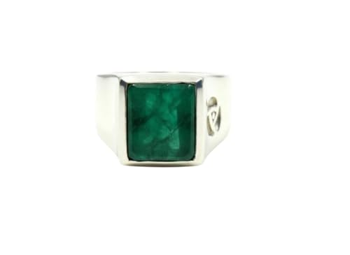 Image of Choose Your Color Mens Bold Ring 925 Sterling Silver Gemstone Wedding Engagement Statement Ring Birthstone Solitaire Jewellery Ring Sizes 4, 5, 6, 7, 8, 9, 10, 11, 12, 13,
