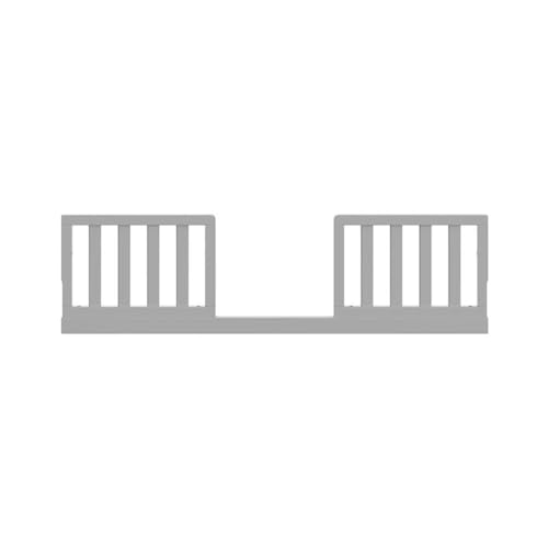 Image of Storkcraft & Graco Toddler Safety Guardrail Kit with Slats (Pebble Gray) - GREENGUARD Gold Certified, Converts Compatible Storkcraft & Graco Crib to Toddler Bed, Kit Includes 2 Guardrails