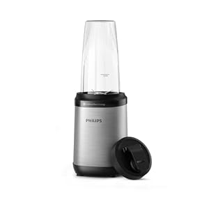 Philips 5000 Series Standmixer – Mini Smoothie Maker, Abnehmbare Klingen, 700ml Becher, ProBlend Plus-Technologie, Leicht zu reinigen, Elegantes, kompaktes Design. 800Watt Leistung. Silber (HR2764/00)