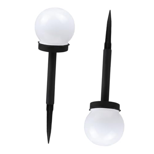 Holibanna 2Pcs Solar Garden Ground Plug Lights LED Landscape Decorative Lamps for Pathway Lawn and Elegant Halloween Insert Light for Outdoor Use