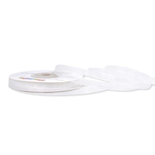25 M ruban d'organza - 6 mm/22 coloris au choix blanc 029
