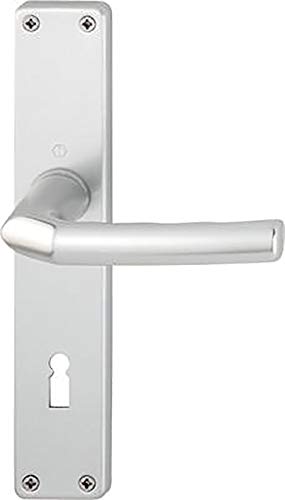 Preisvergleich Produktbild Hoppe Langschild-Garnitur Birmingham / Ausführung: Drückergarnitur / Lochung: PZ / Oberfläche: Alu F2 neusilberfarbig