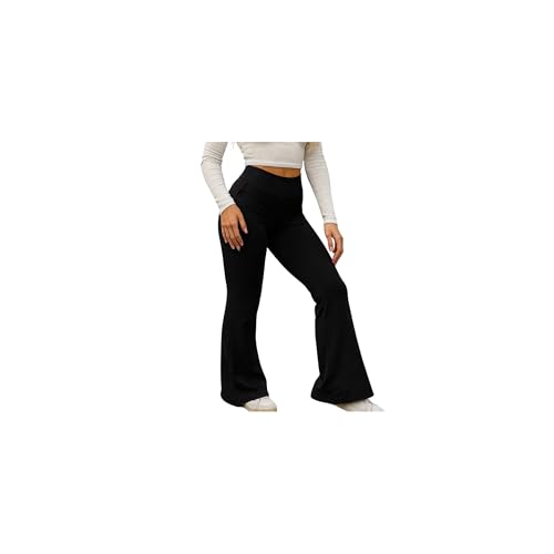 Women's High Waist Flare Leg Sport Leggings, Athletic Yoga P...