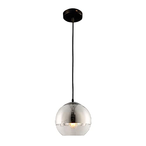 Lustre boule en verre galvanisé moderne pour îlot de cuisine