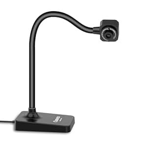 AlKOR USB Document Camera for Teaching & Distance Learning,Manual Focus Webcam with Mic, Foldable Design for Mac/Windows/Chromebook-Online Classes, Web Conferencing & Live Demos,Remote Work