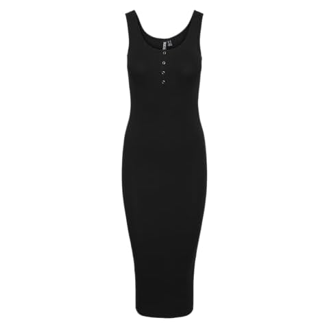 Robe MIDI PIECES PCKITTE Noir Cover