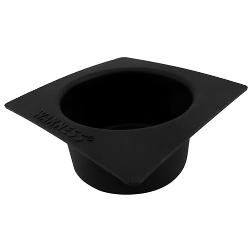 Waxness Non-Stick Silicone Bowl Insert for Wax Warmers Black Fits W-CUBE 1 lb Warmers Easy Clean Flexible Wax Pot Liner for Professional Use