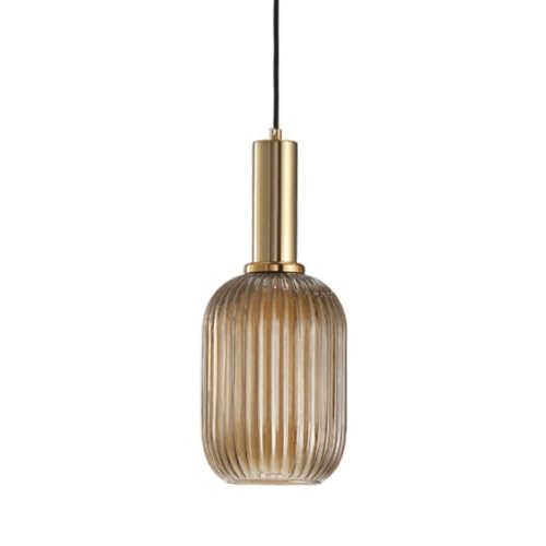 Lampe à suspension en métal réglable au design prestigieux en verre de fer