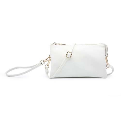 Image of JEN & CO. Riley Crossbody Bags for Women Vegan Leather Wristlet Clutch Wallet Purses Handbags with 2 Straps