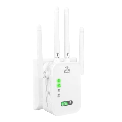 Tuesoa Repetidor WiFi de 1200Mbps Extensor Inalámbrico Amplificador WiFi 5G 2,4G Amplificador de Red de Doble Banda Enrutador WiFi Enchufe de la UE